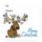Christmas Moose Gift Tag Sticker