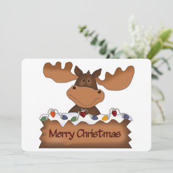 Christmas Moose Holiday Card | Zazzle