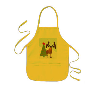 Christmas Moose Kids' Apron