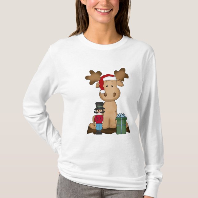Christmas Moose Nano Long Sleeve t-shirt (Front)