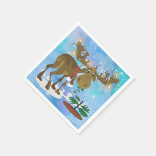 Christmas Moose Napkins