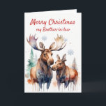 Christmas Moose-t  Fun Moose Brother-in-law Holiday Card<br><div class="desc">Christmas Moose-t Wonderful Friend  Silly but full of love Merry Christmas Wishes for my  Brother-in-law</div>