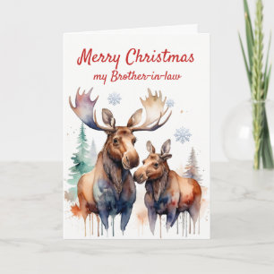 Christmas Moose-t Fun Moose Brother-in-law Holiday Card