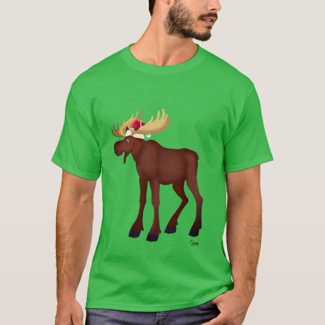 Christmas Moose - T-shirt (Front)