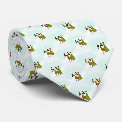 Christmas Moose Tie