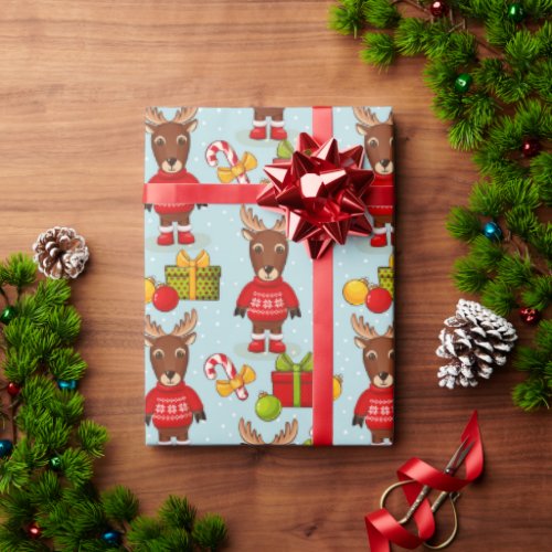 Christmas Moose  Wrapping Paper