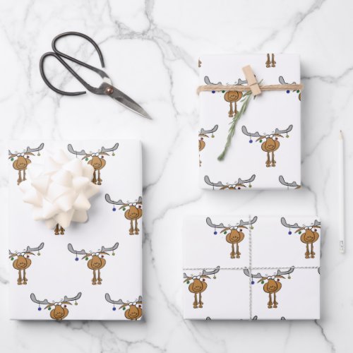 Christmas Moose Wrapping Paper