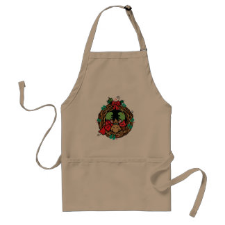 christmas moose wreath design adult apron