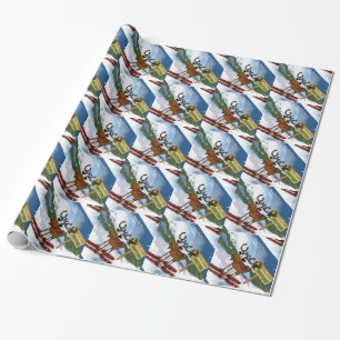 Christmas Mooseski  Gift Wrap