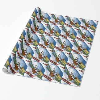 Christmas Mooseski Gift Wrap