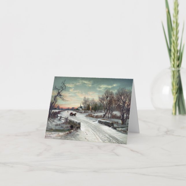 CHRISTMAS MORN, c1885. Holiday Card (Front)