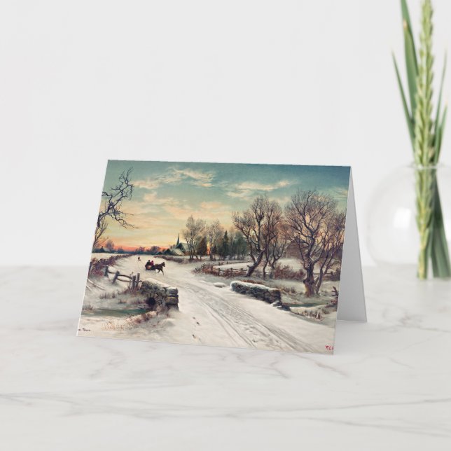 Christmas Morn, fine art painting, Card (Front)