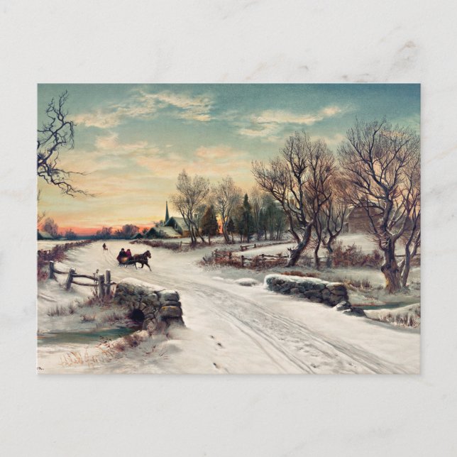 Christmas Morn, fine art painting, Postcard (Front)