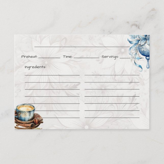  Christmas Morning Basic Recipe Card (Front)