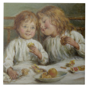 Christmas Morning (by Joseph Clark) Ceramic Tile
