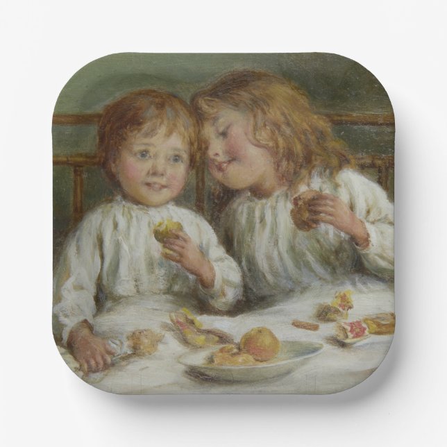 Christmas Morning (by Joseph Clark) Paper Plates (Front)