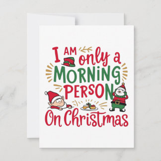 Christmas Morning Enthusiast Holiday Card