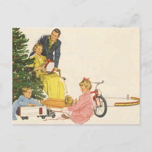 Christmas Morning Holiday Postcard