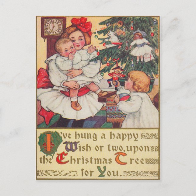 Christmas Morning Holiday Postcard (Front)