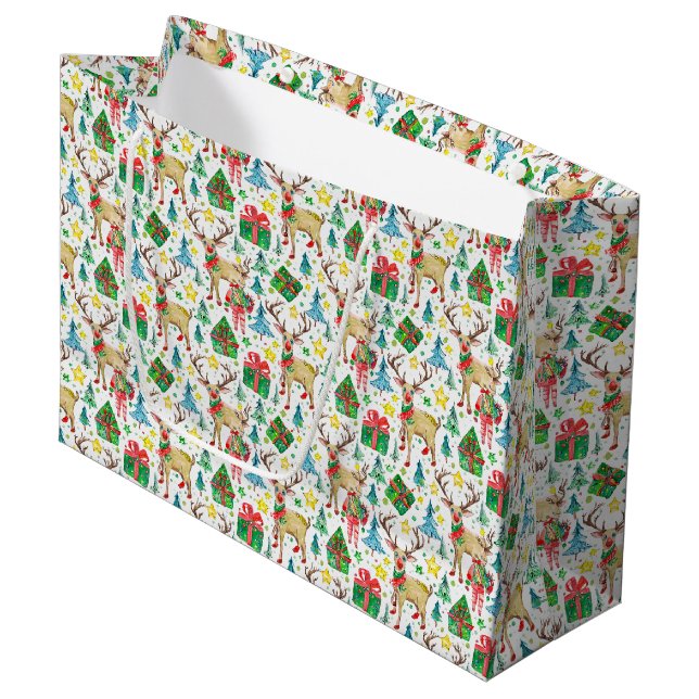 Christmas Morning Large Gift Bag (Front Angled)