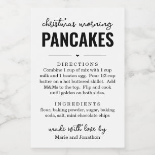 Christmas Morning Pancake Mix in a Jar Gift Label