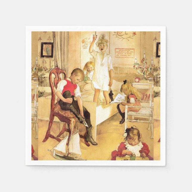 Christmas Morning Paper Napkins (Front)