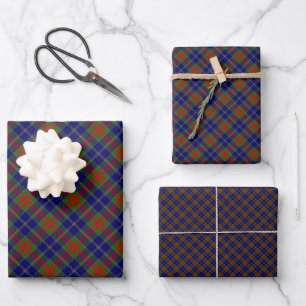 Christmas Morning Scottish Tartan Pattern Wrapping Paper Sheets