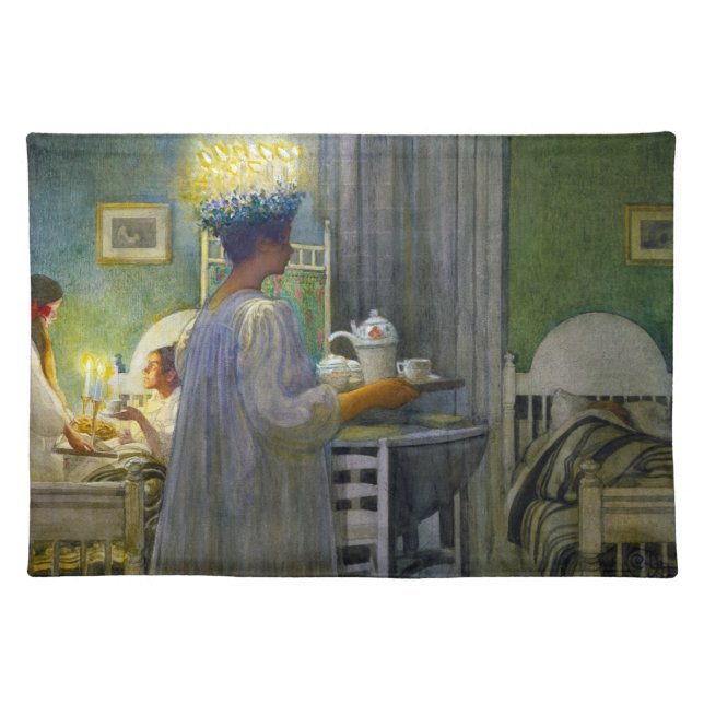 Christmas Morning, The Feast of Saint Lucy Cloth Placemat (Front)