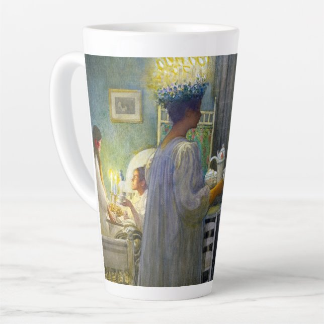 Christmas Morning, The Feast of Saint Lucy Latte Mug (Left Angle)