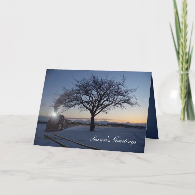 Christmas Morning Train Card (Front)