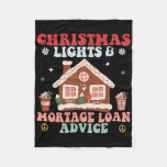 Christmas Mortgage Loan Advice Fun Mortgage Broker Fleece Blanket