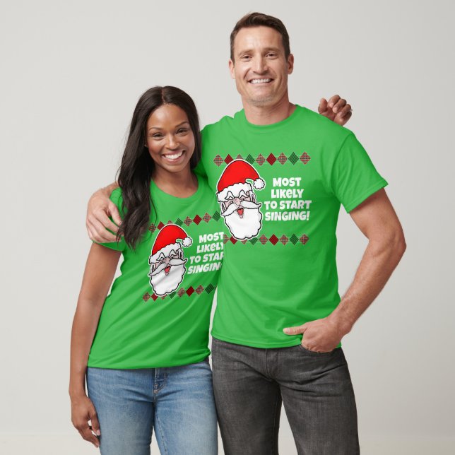 Christmas Most Likely to... Joke T-Shirt (Unisex)