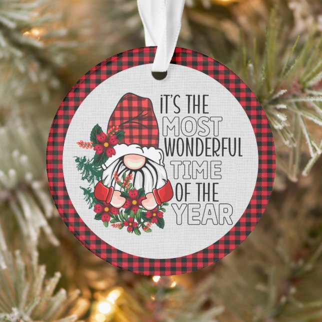 Christmas - Most Wonderful Gnomes Ornament (Tree)