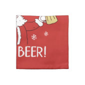 Christmas Most Wonderful Time for a Beer Santa Cloth Napkin (Quarter Fold)