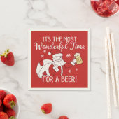 Christmas Most Wonderful Time for a Beer Santa Paper Napkins (Insitu)