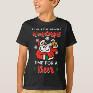 Christmas Most Wonderful Time For Funny Santa Xmas T-Shirt