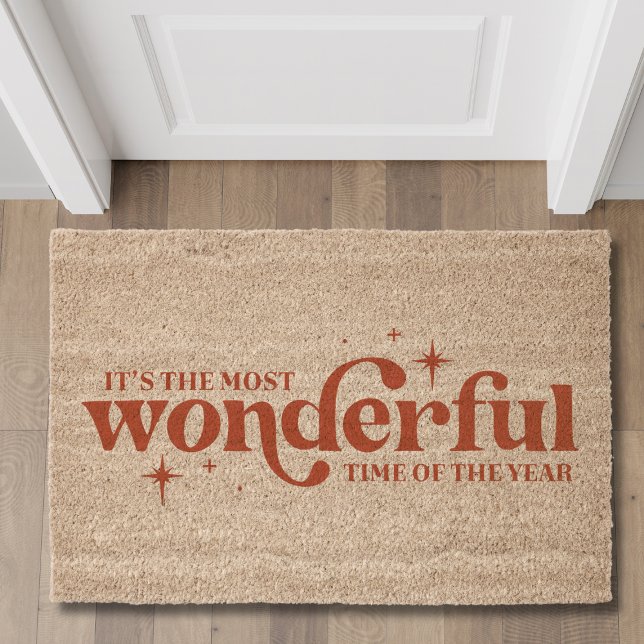 Christmas Most Wonderful Time Of The Year Fiber Doormat (Creator Uploaded)