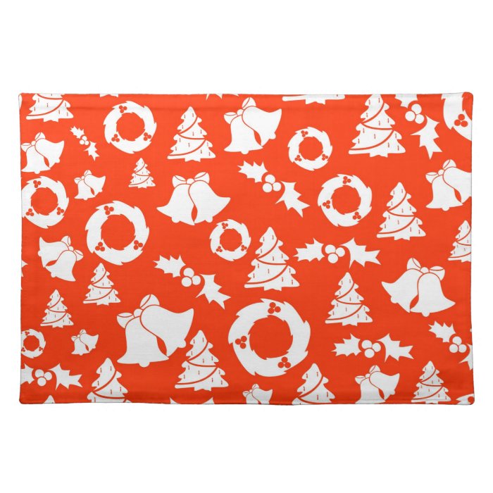 Christmas Motif Background Place Mats