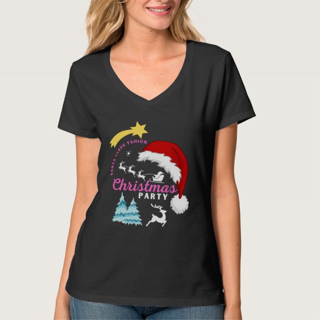 Christmas Motif Christmas Party  1 T-Shirt (Front)