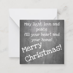 Christmas motif in chalkboard style - XMAS Note Ca Card