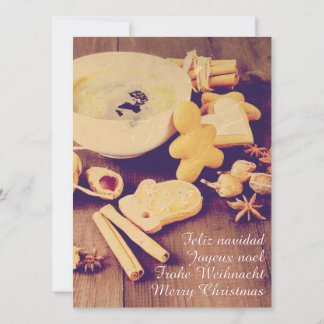 Christmas Motif with Cookies, Sweets and Spices Invitation