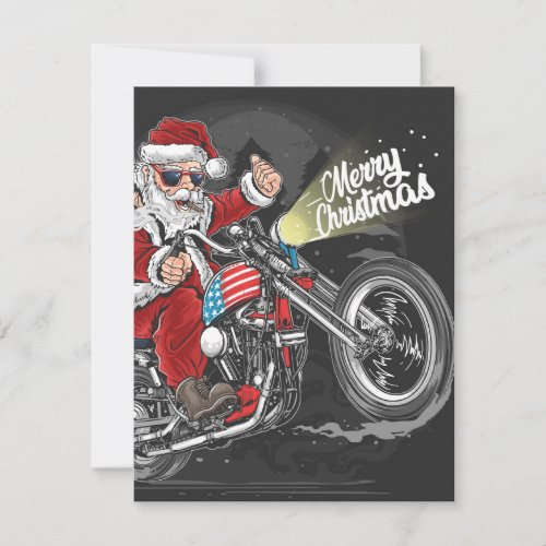 Christmas Motorcycle  Holiday Card
