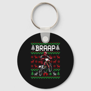 Christmas Motorcycle Motocross Braap Dirt Bike Keychain