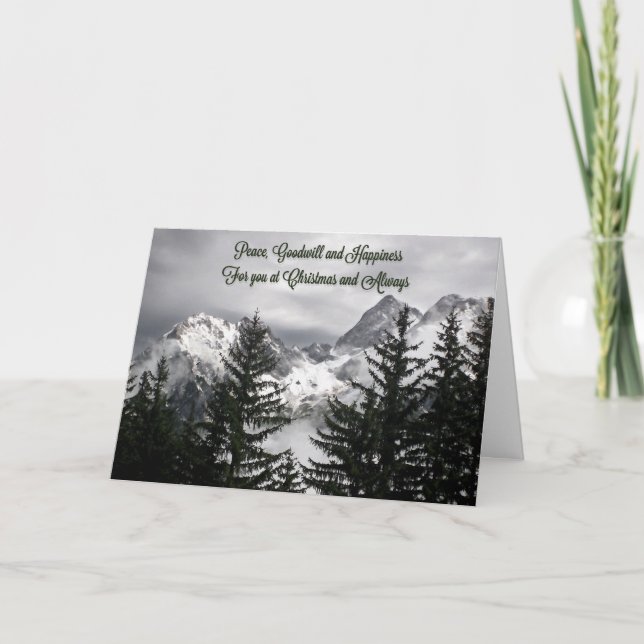 Christmas Mountain Holiday Card (Front)