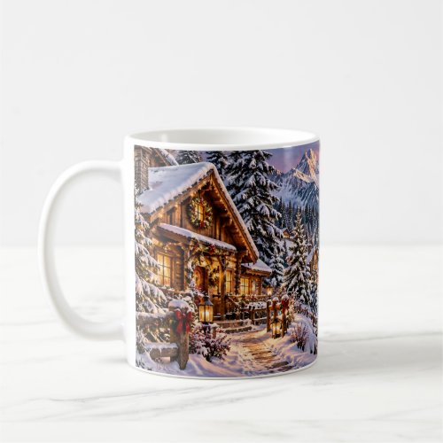 Christmas Mountain Village Mug