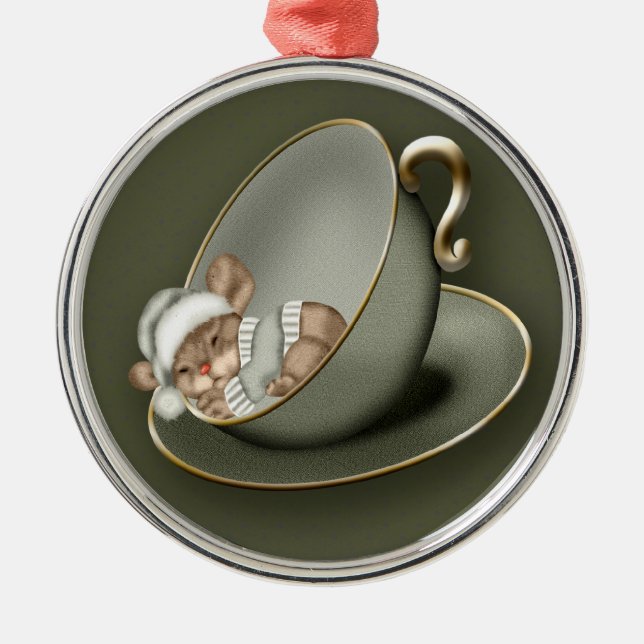 Christmas mouse (1 sided) metal ornament (Front)