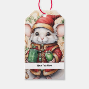 Christmas Mouse 1 Your Text Here Gift Tags