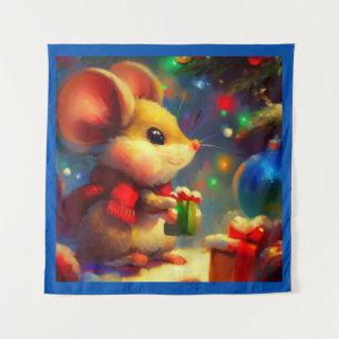 Christmas Mouse 2 Tapestry