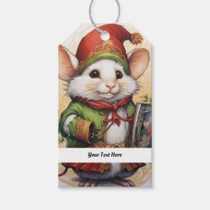 Christmas Mouse 2 Your Text Here Gift Tags