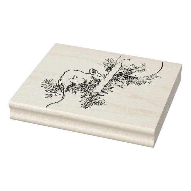 Christmas Mouse art stamp (Stamp)